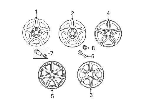 2001 Lexus GS430 Wheels Wheel, Disc Diagram for 42611-3A220