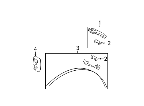 2008 Ford F-250 Super Duty Tire Pressure Monitoring Pressure Sensor Strap Diagram for 6F2Z-1A193-E