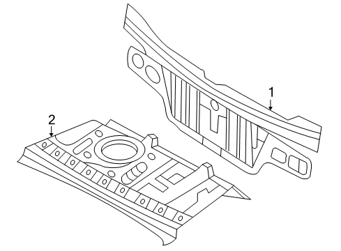 2010 Kia Optima Rear Body Panel Assembly-Back Diagram for 691002G500