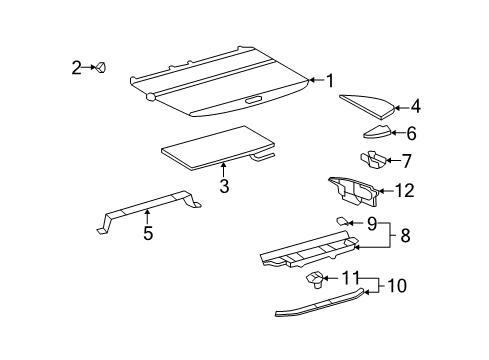 2007 Toyota Highlander Interior Trim - Rear Body Check Diagram for 58439-48020