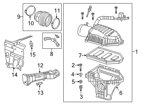 2020 Dodge Charger Filters Body-Air Cleaner Diagram for 68175164AC