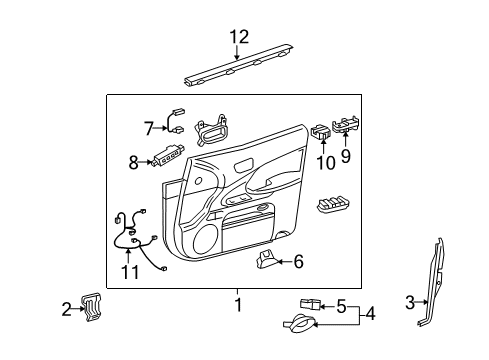 2008 Lexus GS350 Power Seats Lamp Assembly, Courtesy Diagram for 81310-30010