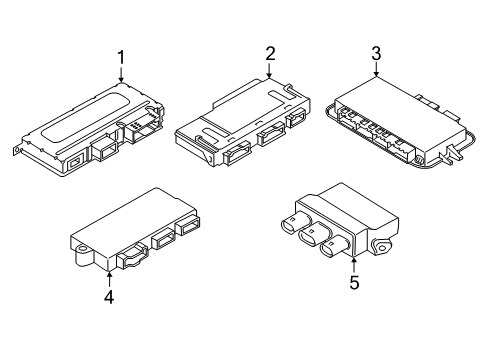 2013 BMW ActiveHybrid 7 Keyless Entry Components Central Gateway Module Diagram for 61359322532