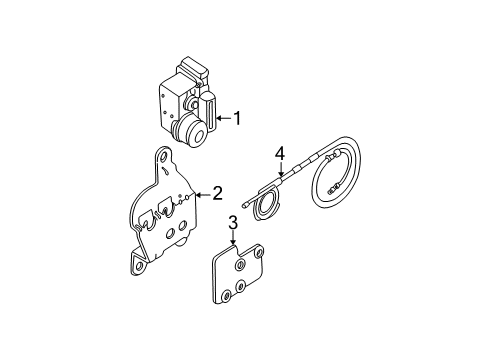 2000 Ford Focus Cruise Control System Cruise Servo Diagram for YS4Z-9C735-BA