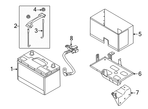 2014 Kia Sedona Battery Battery Sensor Assembly Diagram for 371804D010