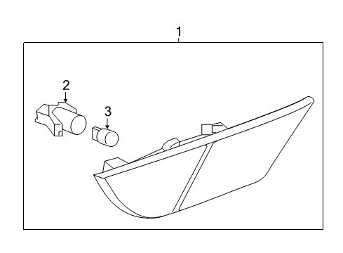 2018 Honda Odyssey Bulbs Light Assembly, Right Front Side Marker Diagram for 33800-THR-A01
