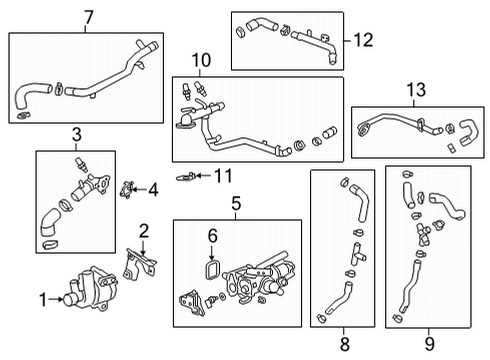 2022 Cadillac CT4 Water Pump Cooler Pipe Diagram for 55497416