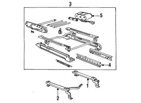 1995 Chevrolet Corvette Power Seats Switch Asm-Passenger Seat Adjuster Diagram for 10212992