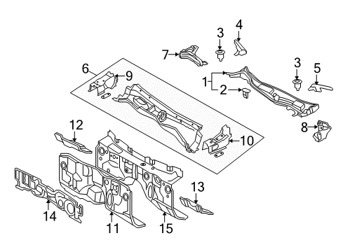 2006 Lexus GS300 Cowl Panel Sub-Assy, Dash Diagram for 55101-30A30