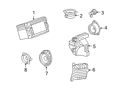 2009 Chevrolet Traverse Sound System Amplifier Diagram for 25796753