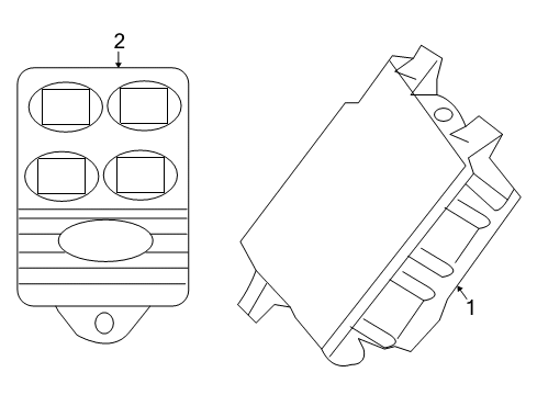 2007 Mercury Montego Keyless Entry Components Module Diagram for 5T5Z-15604-BB