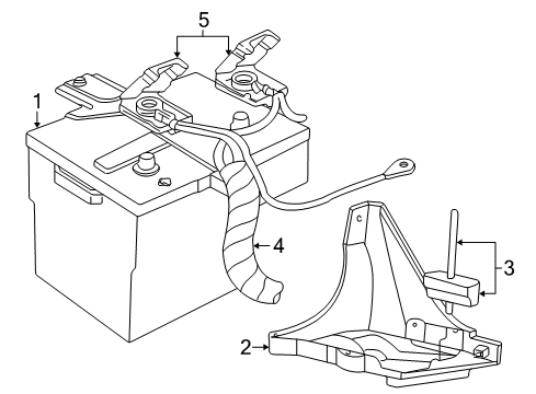2003 Lincoln Town Car Battery Positive Cable Diagram for 1W1Z-14300-AA