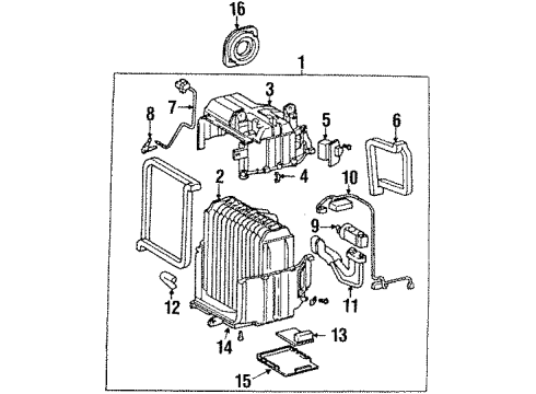 1995 Toyota Celica Air Conditioner Packing Diagram for 88578-20460