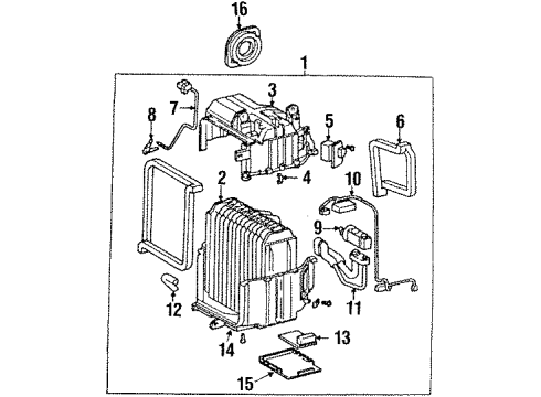 1995 Toyota Celica Air Conditioner Harness Sub-Assembly, Cooler Wiring Diagram for 88605-2D300