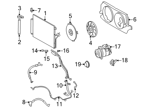 2008 Dodge Sprinter 3500 Air Conditioner Line-A/C Suction Diagram for 68012755AA
