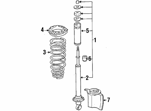 1986 Honda Civic Rear Suspension Spring, Rear (Mitsuboshi Seiko) Diagram for 52441-SB3-752