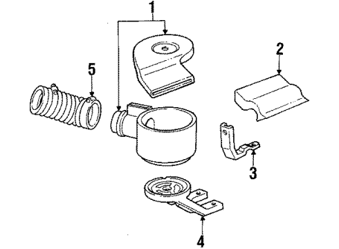 1988 Chevrolet Corsica Air Intake Air Cleaner Diagram for 25096828