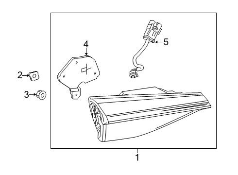 2020 Toyota Avalon Tail Lamps Socket & Wire Diagram for 81585-07100