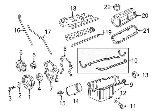 1994 Ford E-150 Econoline Club Wagon Intake Manifold Gasket Kit Diagram for E7TZ-9439-A