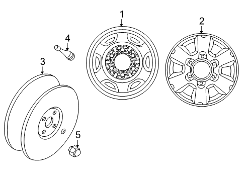 2002 Nissan Xterra Wheels Spare Tire Wheel Assembly Diagram for 40300-9Z800