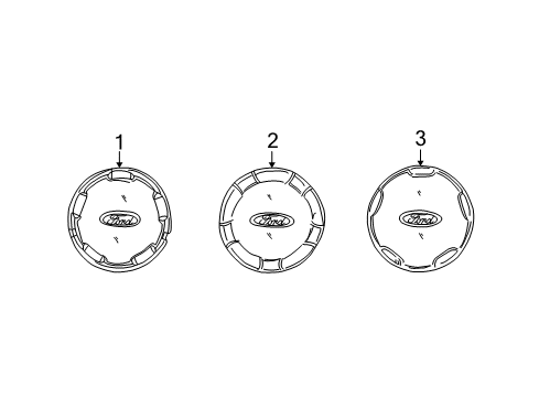 2007 Ford Escape Wheels, Covers & Trim Wheel Cap Diagram for 1L8Z-1130-AA