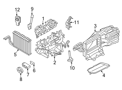 2014 BMW ActiveHybrid 7 Automatic Temperature Controls Plate Diagram for 64116933911