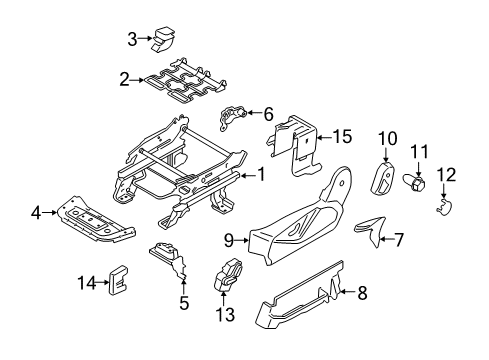 2017 Ford Transit Connect Tracks & Components Valance Diagram for AM5Z-5862187-BA