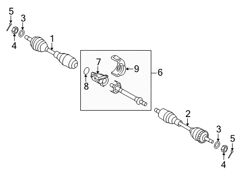 2009 Kia Amanti Drive Axles - Front Shield-Heat Diagram for 495683F900