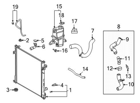 2021 Toyota Sienna Senders By-Pass Hose Diagram for 16283-0P060