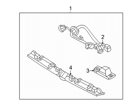 2022 Hyundai Tucson License Lamps HOLDER & WIRING-REAR COMBINATI Diagram for 92590-N9120