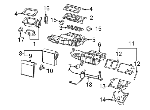 2007 Chevrolet Monte Carlo Air Conditioner Harness Asm-A/C Control & Module Wiring Diagram for 15253772