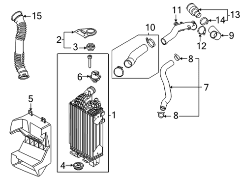 2021 Hyundai Sonata Intercooler RCV Hose-Assembly Diagram for 282732M000