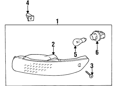 1995 Toyota Corolla Signal Lamps Lens Diagram for 81511-12720