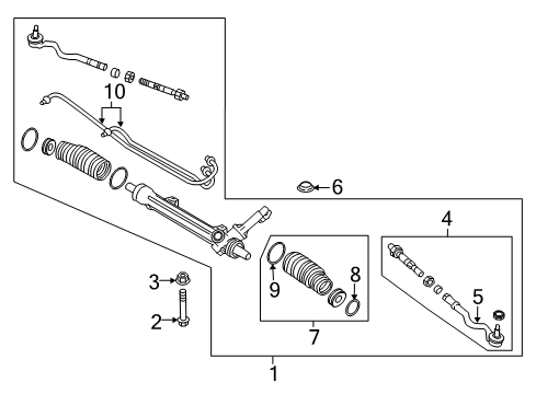 2006 BMW Z4 Steering Column & Wheel, Steering Gear & Linkage Tie Rod End, Right Diagram for 32106774221