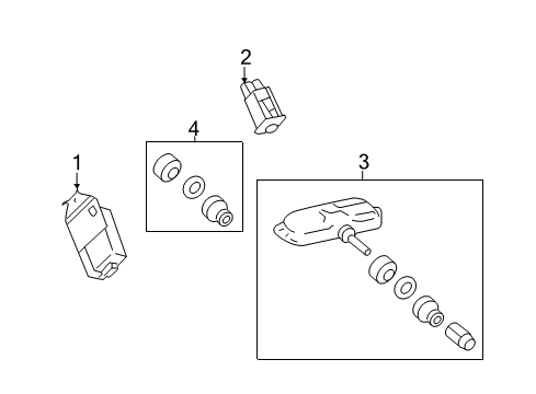 2013 Toyota Camry Tire Pressure Monitoring Receiver Diagram for 89760-06061