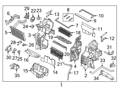 2017 Kia Sedona A/C & Heater Control Units Control Assembly-Heater Diagram for 97250A9330WK