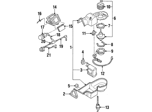 2000 Ford Escort A/C Evaporator & Heater Components Hose Diagram for YS4Z-19C828-AA