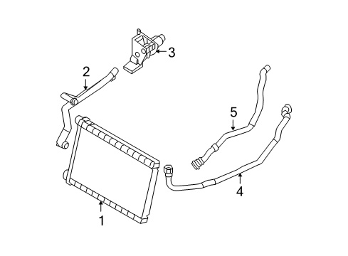 2012 BMW 328i Heater Core & Control Valve Hose For Engine Inlet And Heater Radiator Diagram for 64219178427