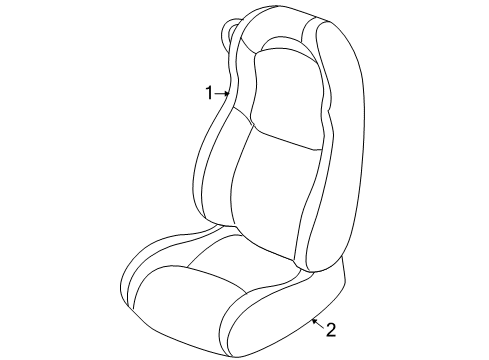 2009 Dodge Viper Front Seat Components Front Seat Cushion Diagram for 1HX571XRAA