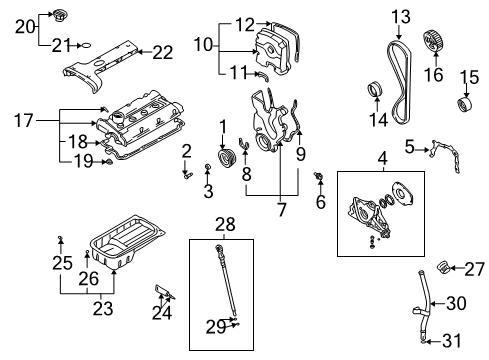 2001 Hyundai Elantra Senders Fuel Pump Sender Assembly Diagram for 94460-29820