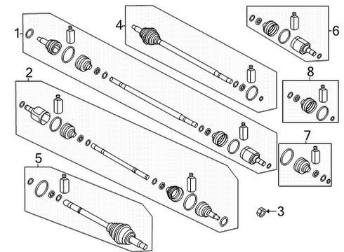 2021 Kia Niro EV Drive Axles - Front Joint & Shaft Kit-Fr Diagram for 49525Q4000