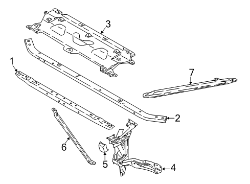 2021 BMW X3 Splash Shields STRUT BRACE FRONT Diagram for 51618077345