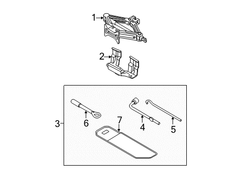 2014 Kia Sorento Jack & Components Tool Set-OVM Diagram for 091301U300