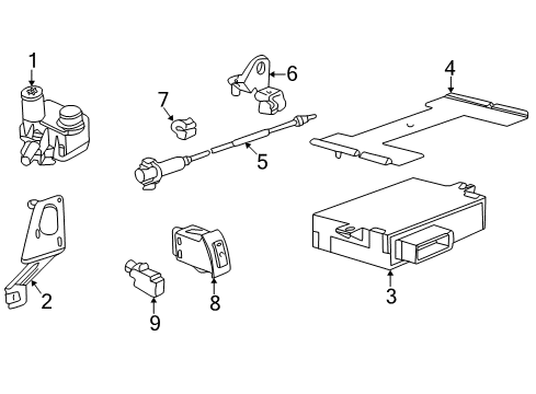 1997 BMW 740i Cruise Control System Nipple Diagram for 13541288013