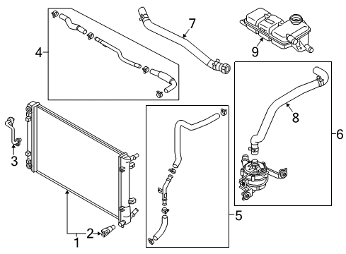 2019 Hyundai Ioniq Inverter Cooling Components Pipe Assembly-Water Diagram for 25443-G2000