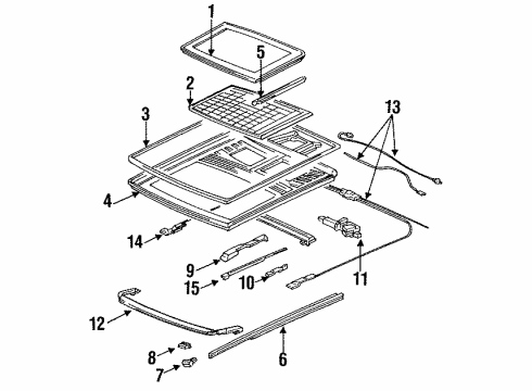 1992 Acura Legend Sunroof Relay Assembly, Power (5P) Diagram for 81408-SG0-003