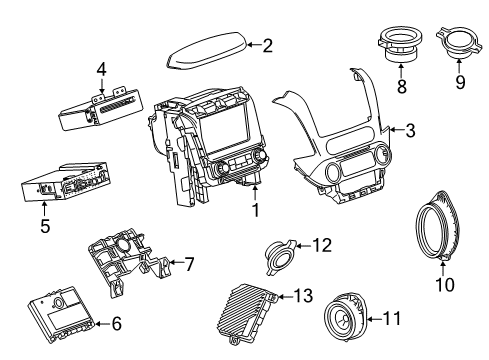 2015 Chevrolet Suburban Navigation System CD Player Diagram for 23207324