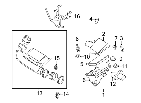 2013 Nissan NV1500 Powertrain Control Stud Diagram for 14070-EA20A