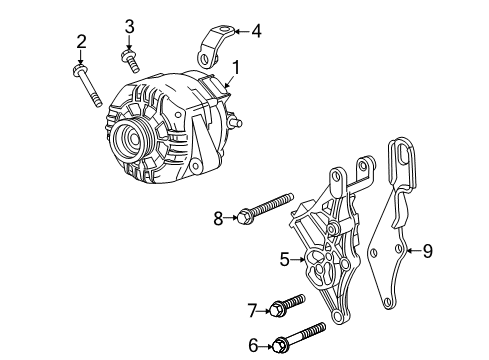 2006 Buick Terraza Alternator Alternator Diagram for 25808702