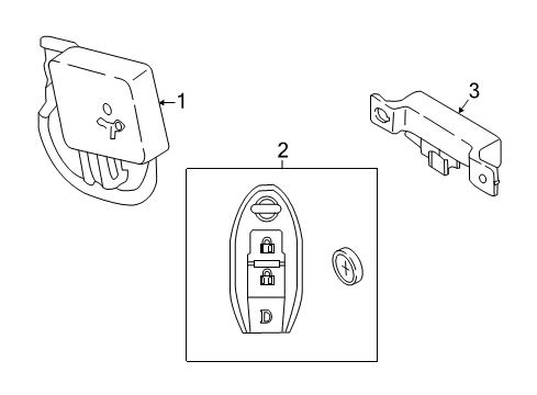 2018 Nissan Leaf Keyless Entry Components Buzzer Assy-Entry Card Diagram for 25640-3NF2E